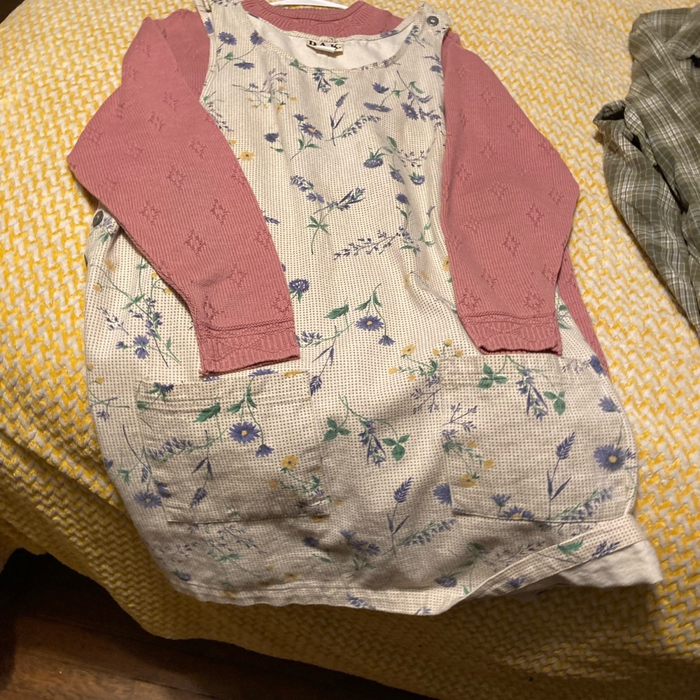 Cute floral overall dress